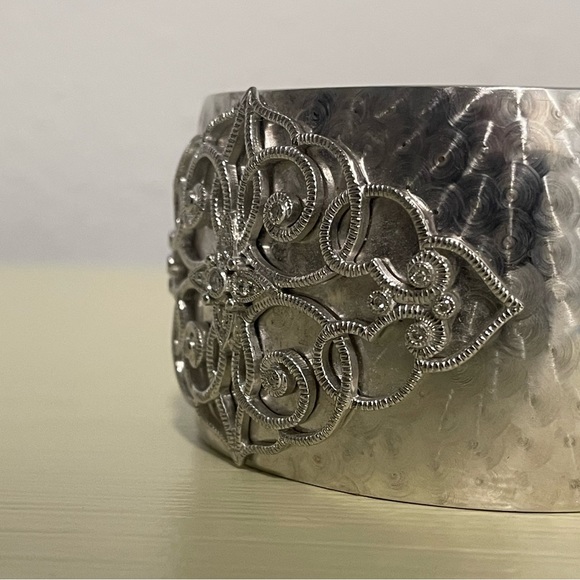 Sterling Silver 925 Leslie Greene cuff bracelet .23ctw - Picture 5 of 8